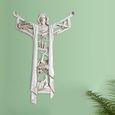 2 Figurines de xRisen Christ, croix murale, Crucifix, jésus, Sculpture, décoration de la maison STATUE - STATUETTE - TCJ13516-3