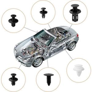 Rivet Expansion Lot De 100 Clips De Fixation Universels En Plastique Pour Rivet Expansif