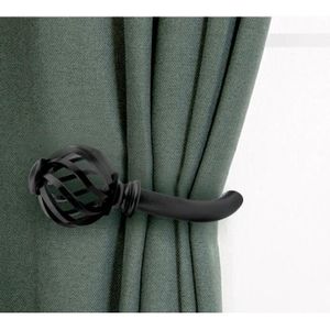 Paire D'embrasses De Rideaux Feuille En Laiton Massif - 30 X 65 X 30 Mm