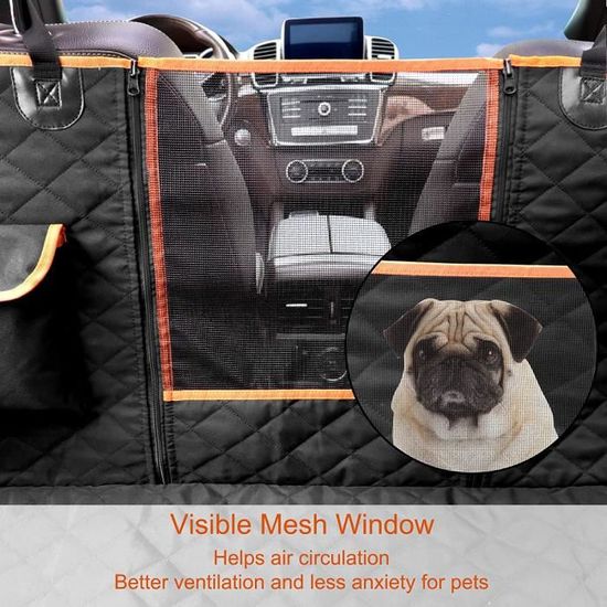 Housse De Siège Arrière Pour Chien – Hamac Auto étanche – Protection Banquette – Noir
