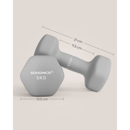 Hex Dumbbells Ingesteld Met Standaard - 2 X 1 Kg, 2 X 2 Kg, 2 X 3 Kg Neopreen Matte Afwerking Handgewichten Voor Woningoefening