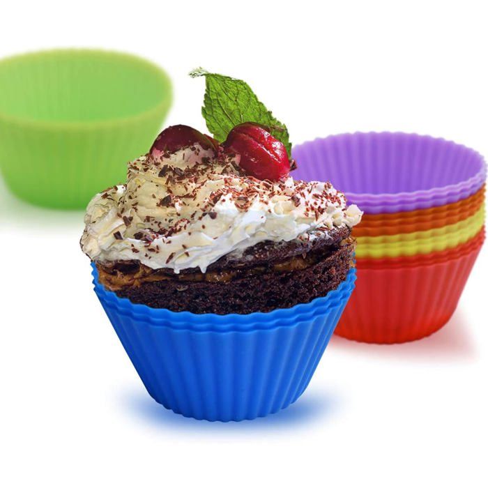 Lot De 15 Moules à Muffins En Silicone Réutilisables - Grand Format 9 Cm, Antiadhésif, Pour Cupcakes, Gâteaux, Bonbons Moule à Muffin En Silicone