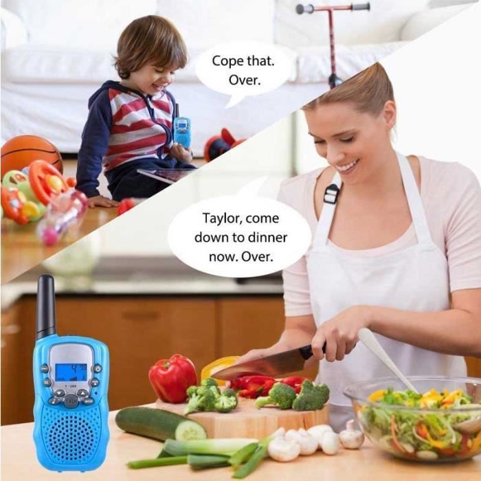Talkies-Walkies Vidéo pour Enfants, Rechargeables 2 Paquet Radios Bidirectionnelles Longue Portée avec 4 Effets de Modulation de Voix, Jouets pour Garçons Filles Âges 3-12