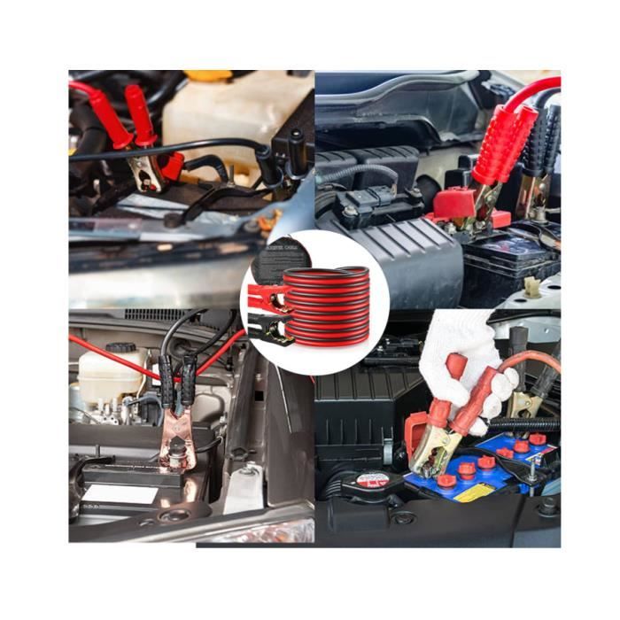 YRHome Câbles De Démarrage 1200A 6m – 12V/24V Cuivre, Protection Surtension, Camion & Voiture