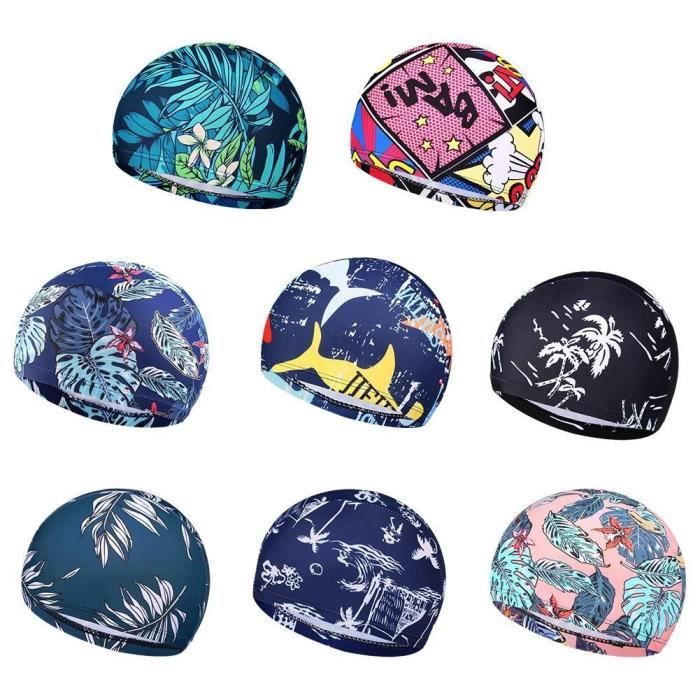 Couleur Torrent B Chapeau De Natation Imprimé À La Mode, Séchage.