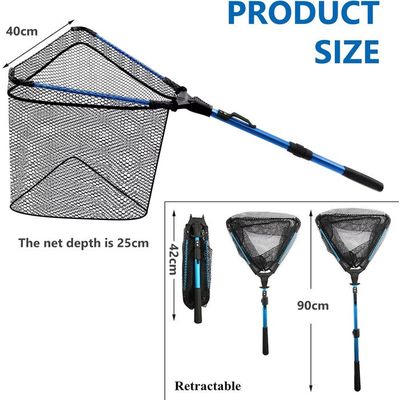 Lot De 2 Épuisettes Télescopiques – Alliage Alu, Nylon, Extensible 40,5 à 151,5 Cm – Pour Pêche, Jardin, Piscine