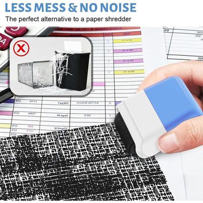 Tampon Rouleau Confidentiel - Masque Vos Infos Personnelles Sur Enveloppes Et Documents - Avec Encre Rechargeable - 2