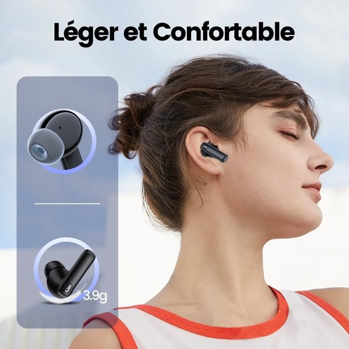 Écouteurs Bluetooth Sport 5.1 ZISONIX F10 - IPX7 étanche - 30h D'autonomie - Double Micro CVC 8.0 - Léger Et Confortable