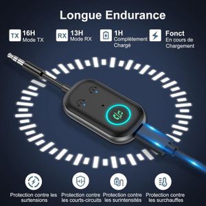 Adaptateur Bluetooth 5.2 émetteur/récepteur 2 En 1 - Double Connexion, AptX Low Latency, Pour Avion, TV, Voiture - 4