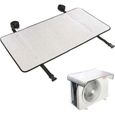 Housse de protection pour climatiseur extérieur avec film aluminium réfléchissant pour climatiseurs muraux Femeo