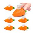 Lot De 8 Lapins à Remonter Avec Carottes - Jouets De Pâques Pour Enfants