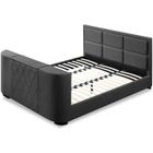 SAMPUR LIT PALACE TV - Couleur:Gris foncé taille:160x200