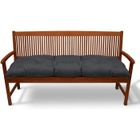 BEAUTISSU HOME STYLE Beautissu Coussin banc Flair BK 120x50x10cm - Gris graphite - Coussin pour banc de jardin, terrasse, balcon