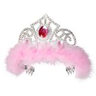 Couronne de Princesse - BOLLAND - Plumes Rose - Bijou Fantaisie - Accessoire Déguisement