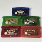 HORI - NITENDO WII U Français Game Boy Advance GBA Jeux Classique Pokemon Série Rubis/Émeraude/Vert feuille/Saphir/Rouge feu EUR Version Tous Les 5 pcs