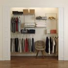 SAMA Dressing crémaillère Étagère mural industriel Modulables Blanc 47 pièces 2,38x1,22M