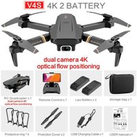 Drone pliable V4 WIFI FPV avec caméra 4K-1080P HD grand angle et maintien d'altitude