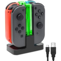 Chargeur Manette Compatible avec Nintendo Switch, Station de Charger Compatible avec JoyCon avec Indication LED,Support de Charge