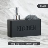 Ensemble de distributeur de savon de cuisine moderne Distributeur de savon liquide pour les mains yv0314tag17yi noir
