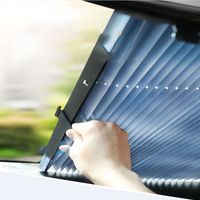 Omabeta Pare- rétractable pour voiture Pare-brise rétractable pare- été écran pliant réflecteur de rayons UV pour auto bande