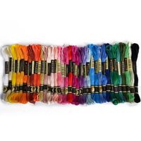 36 Echevettes de Fils Multicolores Pour Broderie Point de Croix Tricotage Bracelets