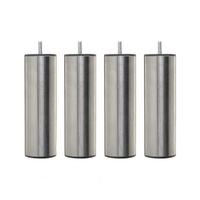 4 pieds cylindriques inox 20 cm