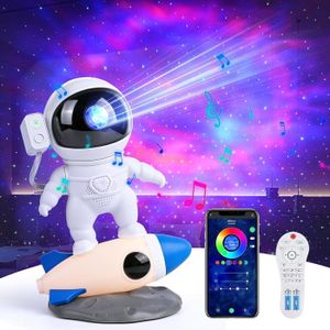 LAMPADAIRE LAMPADAIRE-Blanc Astronaute Projecteur Galaxie, Projecteur Ciel Etoile D'astronaute avec Nébuleuse, Veilleuse Enfant Projecteur