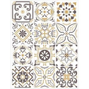 6 Stickers A Carreaux De Ciment 15 X 15 Cm Achat Vente