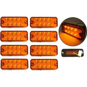 10pcs LED 12V Feux De Gabarit Latéraux Orange Lumineux Pour Remorque E13  Marqué