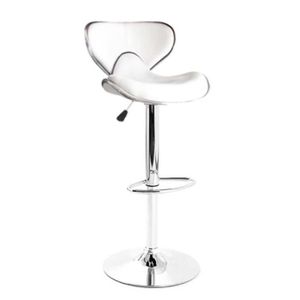 Leader Accessories Lot de 2 Tabourets de Bar,Double Couture Dos Carr/é avec Bouton D/écoration Rotatif /à 360 D/égr/ées R/églage en Hauteur avec Dossier,Rev/êtement en PU pour Cuisine,Noir