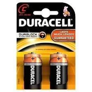 Duracell 2 Piles Alcaline 1.5v Type C Extra LIFE Alkaline LR14 MN1400  Blister 2 Batteries à prix pas cher