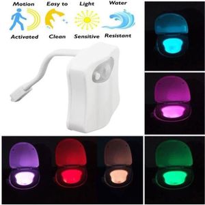 AMPOULE INTELLIGENTE Huiya- La Lumire De Toilette capteur LED Humain Motion Activ PIR 8 Couleurs Automatique RGB clairage de Nuit