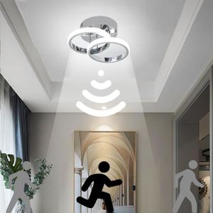 PLAFONNIER Plafonnier LED à détecteur de mouvement Blanc Froid Lampe de Plafond moderne avec activé par le mouvement 18W pour escalier,couloir