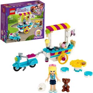 ASSEMBLAGE CONSTRUCTION LEGO Friends, Le chariot de cremes glacees, Ensemble de jeu avec Stephanie, le scooter et la figurine de Dash le chien, pour 