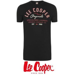 T-shirt M Noir LCTS011 Lee Cooper Homme 