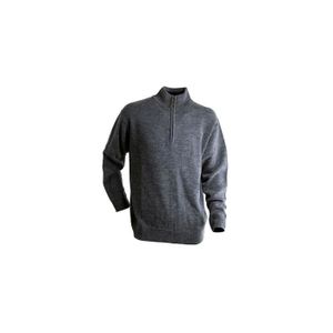 PULL Pull camioneur col zippé - TABLETTE - Anthracite -