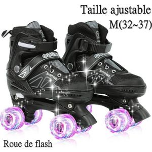 ATTABO Patin a Roulette Fille Cascada Taille 36 EU Patins à Roulette Femme avec Dessus Cuir et Ventilation ABEC-7 Roller Enfant Fille avec Aluminium 4X Roues 82A Freinage Sûr Ajustement Précis