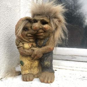 OBJET DÉCORATIF Nain de jardin Couple de trolls Talula et Tarquin 