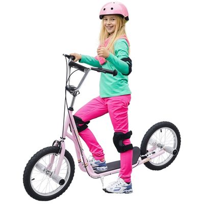 Apollo Trottinette Retro Paradise | Grande Roues et Pneus Gonflables 12,5 Pouces | Pour Enfants et Ado | Vintage avec Large Surface de Marche