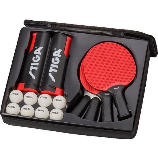 Kit De Tennis De Table Xgear Anywhere - Filet Rétractable, 2 Pagaies, 3 Balles - Portable Pour Toute Table