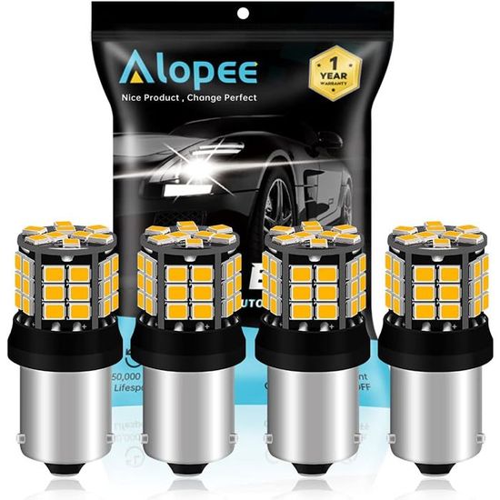 2 Ampoules PY21W Chrome Orange Pour Clignotants - Compatible OPEL CORSA C - Neuf