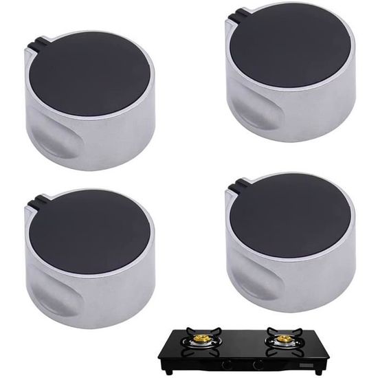 Bouton Plancha Gaz Lot De 5 Boutons Cuisinière à Gaz - Plastique Noir - Diamètre 8mm - Pour Four Et Table De Cuisson Grille De Four Universelle
