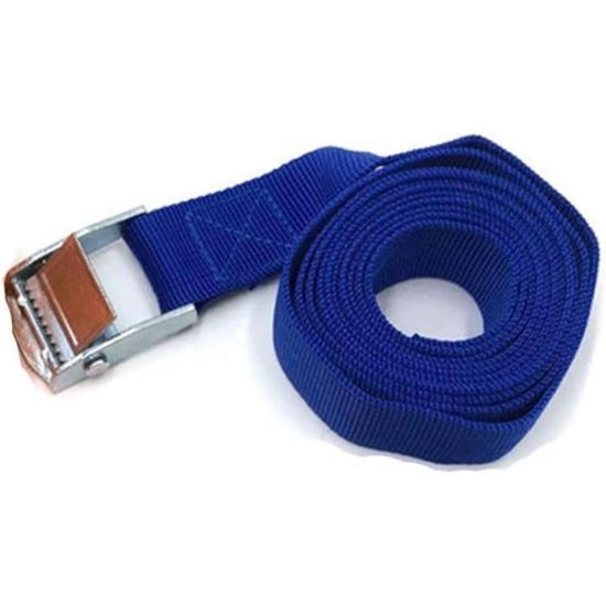 Sangles d'arrimage à cliquet de 25 mm * 2 m, Ceintures de Tension Robustes Sangles d'arrimage réglables pour camions de remorque de Cargaison de Moto Sup Kayak Bagages - Gris