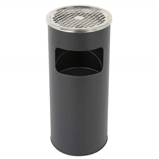 SiFree®Cendrier, Lot De 2 Cendrier Sur Pied, Poubelle En Acier Inoxydable Avec Cendrie, Cendrier Sur Pied Extérieur, Extérieur Intérieur Sur Pied Poubelle, 30L