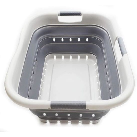 Corbeille à Linge Pliable 35 Litres - Bassine Rétractable