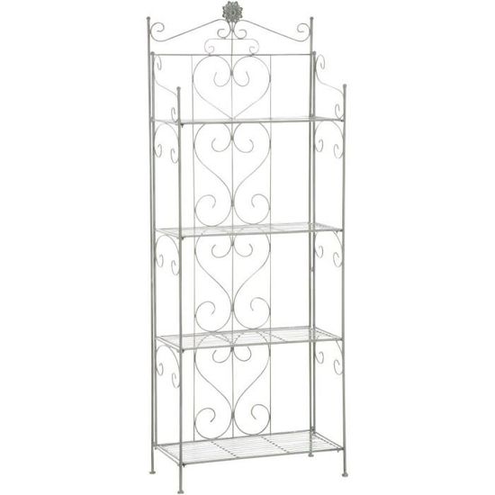 CLP Etagère D´Angle Marie, Étagère D'Angle En Fer Forgé, Étagère De