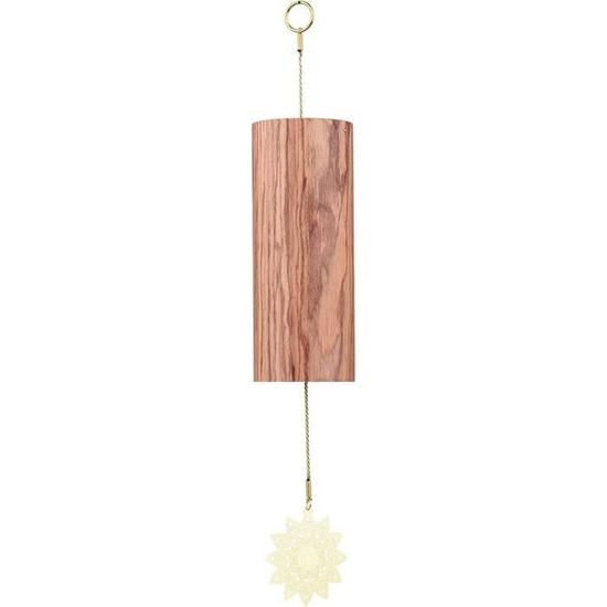Carillon éolien En Bambou 36.6 Cm - Son Apaisant Pour Méditation, Jardin - Style Japonais - Décoration Unique - 6