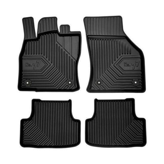 Tapis de Sol de Voiture No.77 pour VW T-Roc 2017-2025 TPE Antidérapant Noir 4Pcs