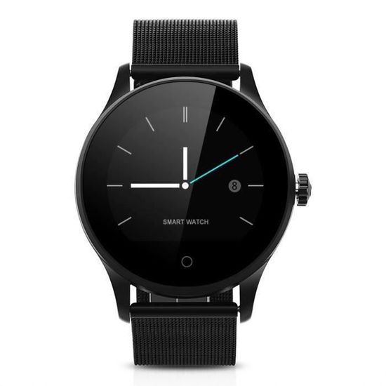 Excelvan K88H Montre Intelligente Bluetooth IP54 Rappel d appels SMS Moniteur Sommeil Pedometre pour Android iOS Noir Achat vente outils d horloger Cdiscount