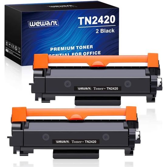 LEMERO Compatible Toner pour Brother TN-2420 TN2420 TN2410 [avec Puce] pour  HL-L2310D HL-L2350DN HL-L2370DN HL-L2375DW MFC-L2710DN